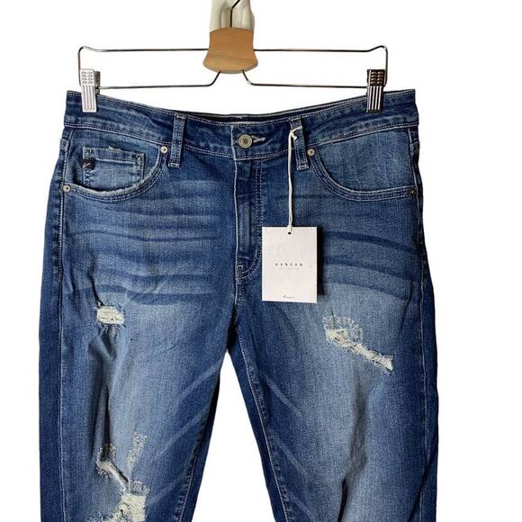 NWT KanCan 13/30 Karen-Lily Dark Wash Blue KC8320D Distressed Ankle Skinny Jean - Picture 3 of 11
